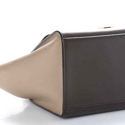 Celine Sleek Calfskin Tri-color Small Trapeze Wine 7 of 11