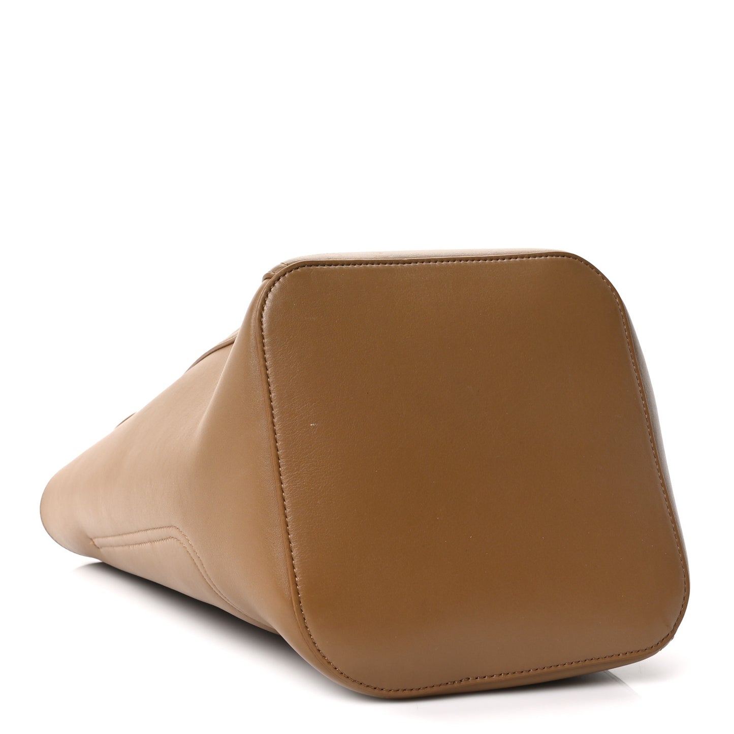 Smooth Calfskin Medium Pebble Bucket Bag Oak
