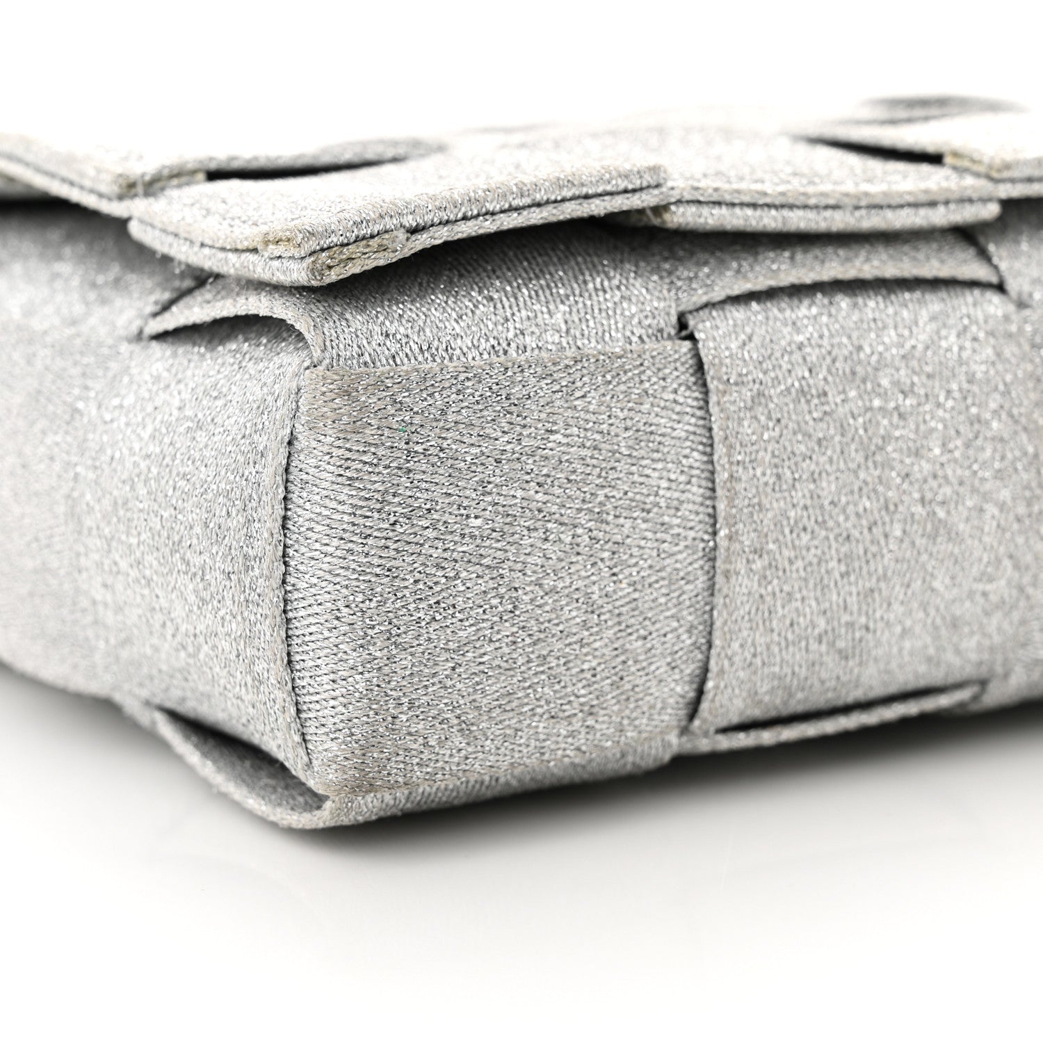 Bottega Veneta Webbing Maxi Intrecciato Cassette Bag Silver 7 of 15