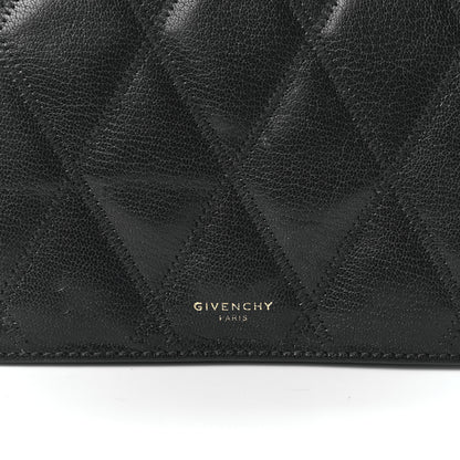 Givenchy Goatskin Quilted GV3 Strap Wallet Black 8 of 10