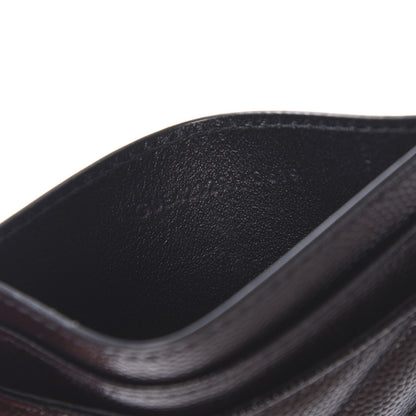Saint Laurent Grain De Poudre Matelasse Chevron Monogram Credit Card Case Black 7 of 8