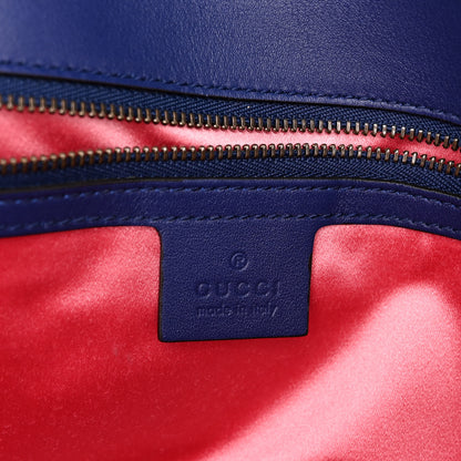 Gucci Velvet Matelasse Medium GG Marmont Shoulder Bag Cobalt Blue 5 of 9