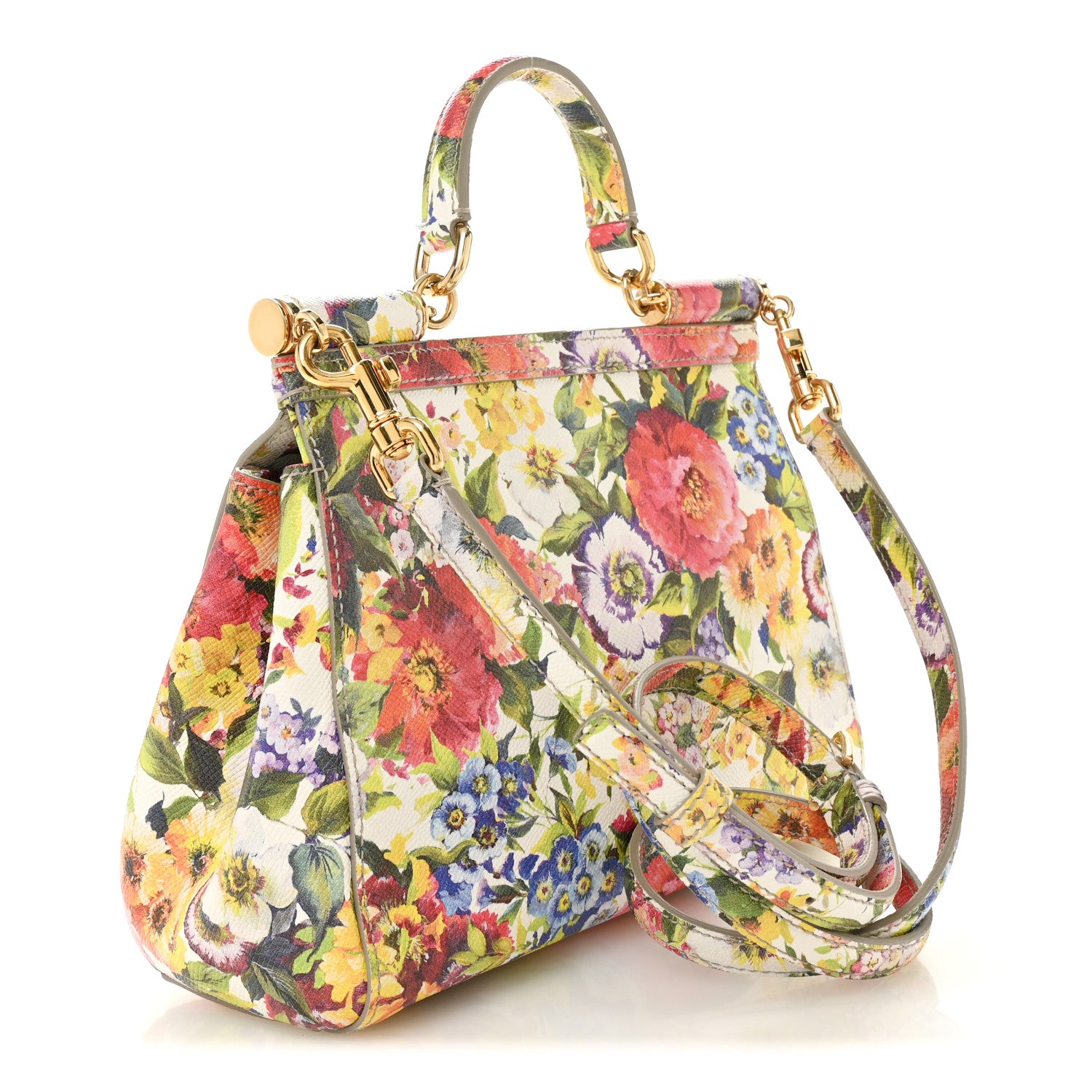 Dolce & Gabbana Dauphine Flower Print Medium Miss Sicily Satchel Multicolor 3 of 11