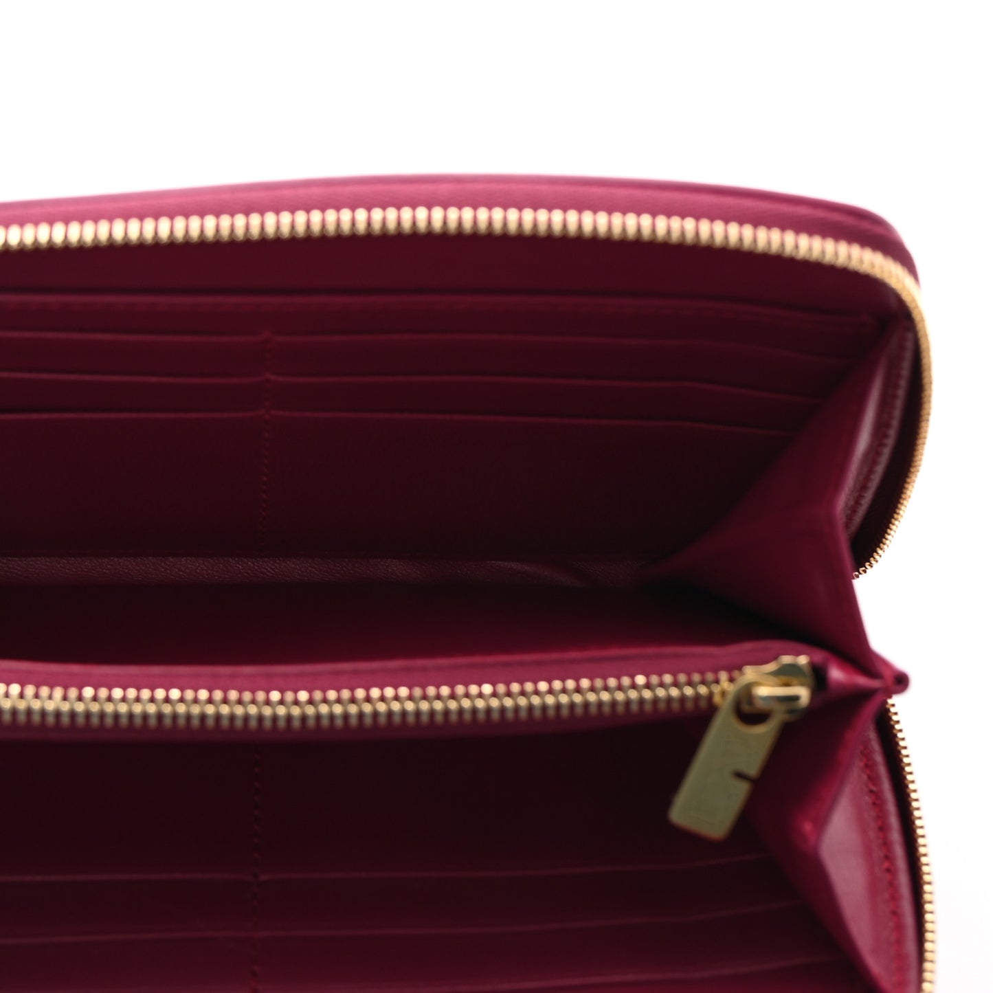 Calfskin Shield Zip Pouch Wallet Ripple