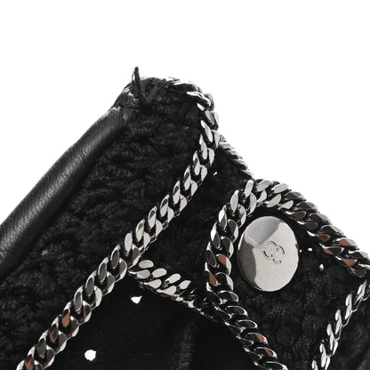Chanel Lambskin Crochet Chain CC Fingerless Gloves 7 Black 6 of 6