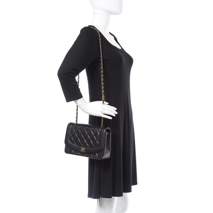 Chanel Lambskin Quilted Medium Single Flap Black 2 of 16