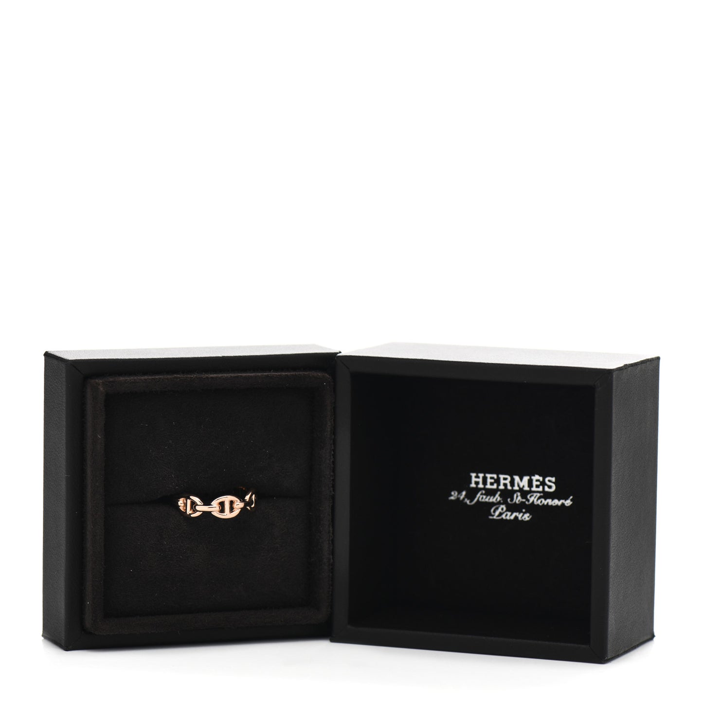 18K Rose Gold PM Chaine D'Ancre Enchainee Ring 52 6