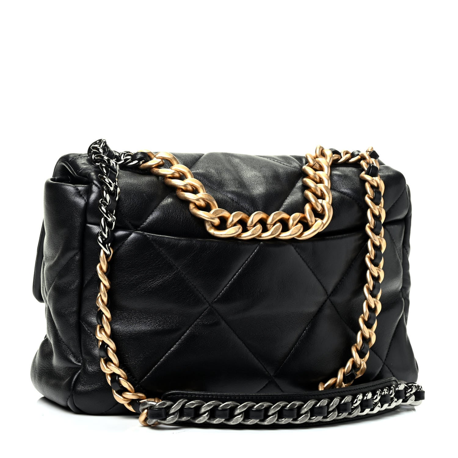 Chanel Lambskin Quilted Large Chanel 19 Flap Black 2 of 5