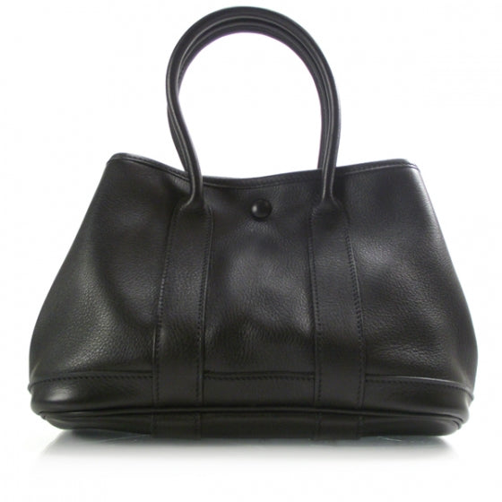 Hermes Negonda Leather Garden Party Twilly TTPM Black 1 of 11