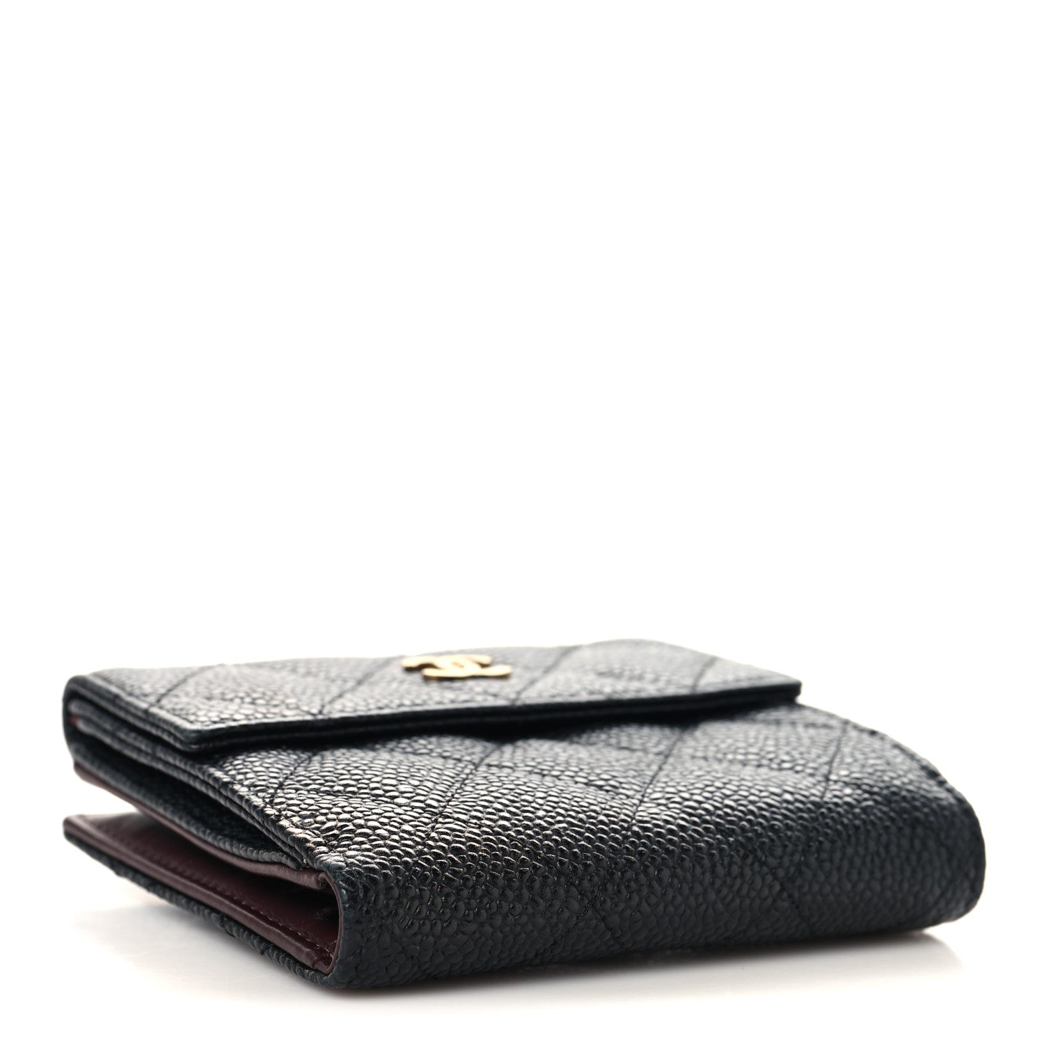 Chanel Caviar Quilted Compact French Flap Wallet Black 4 of 8