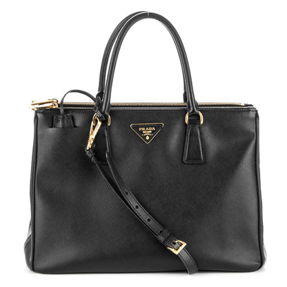 Prada Saffiano Medium Galleria Double Zip Tote Black 1 of 6