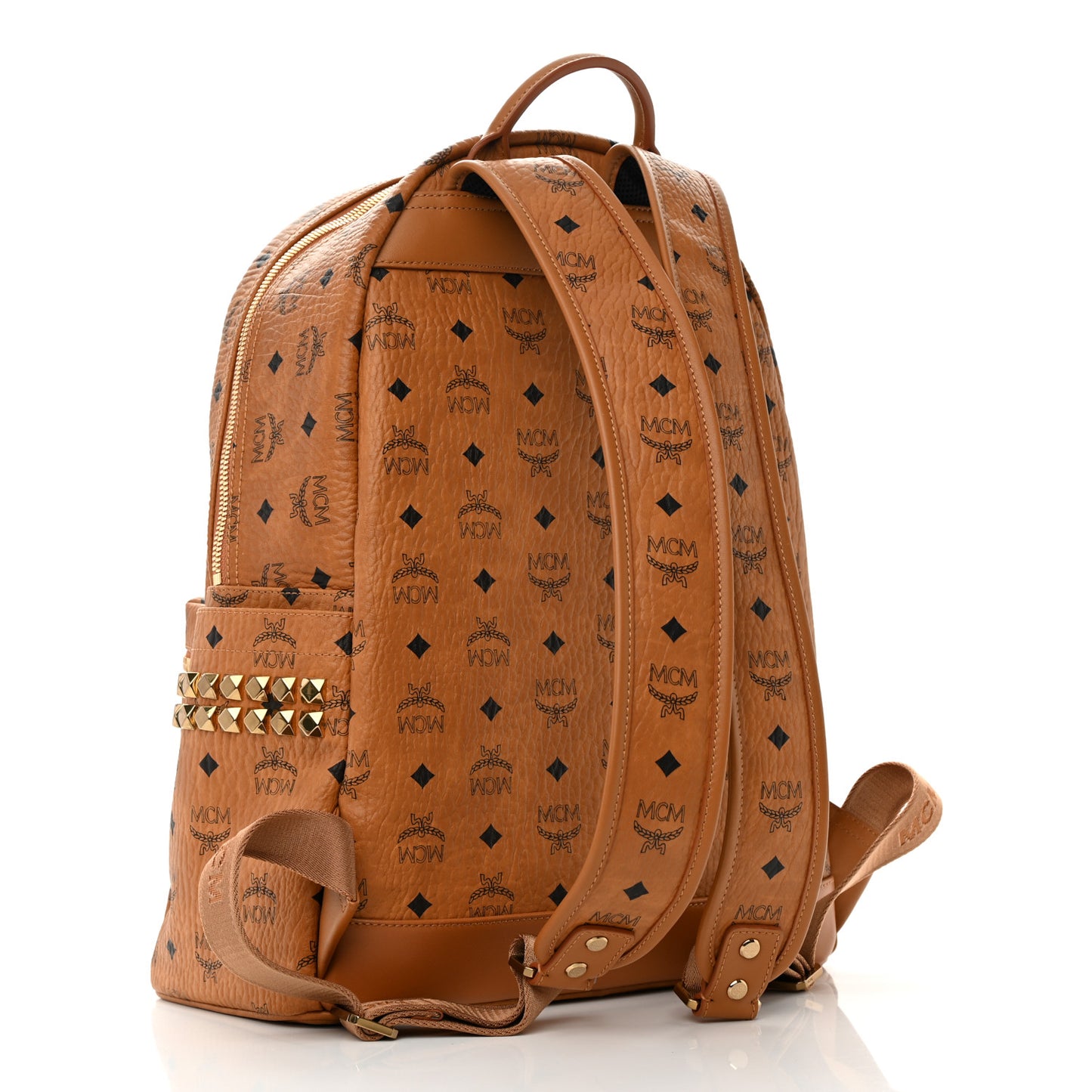 Visetos Medium Side Studs Stark Backpack Cognac