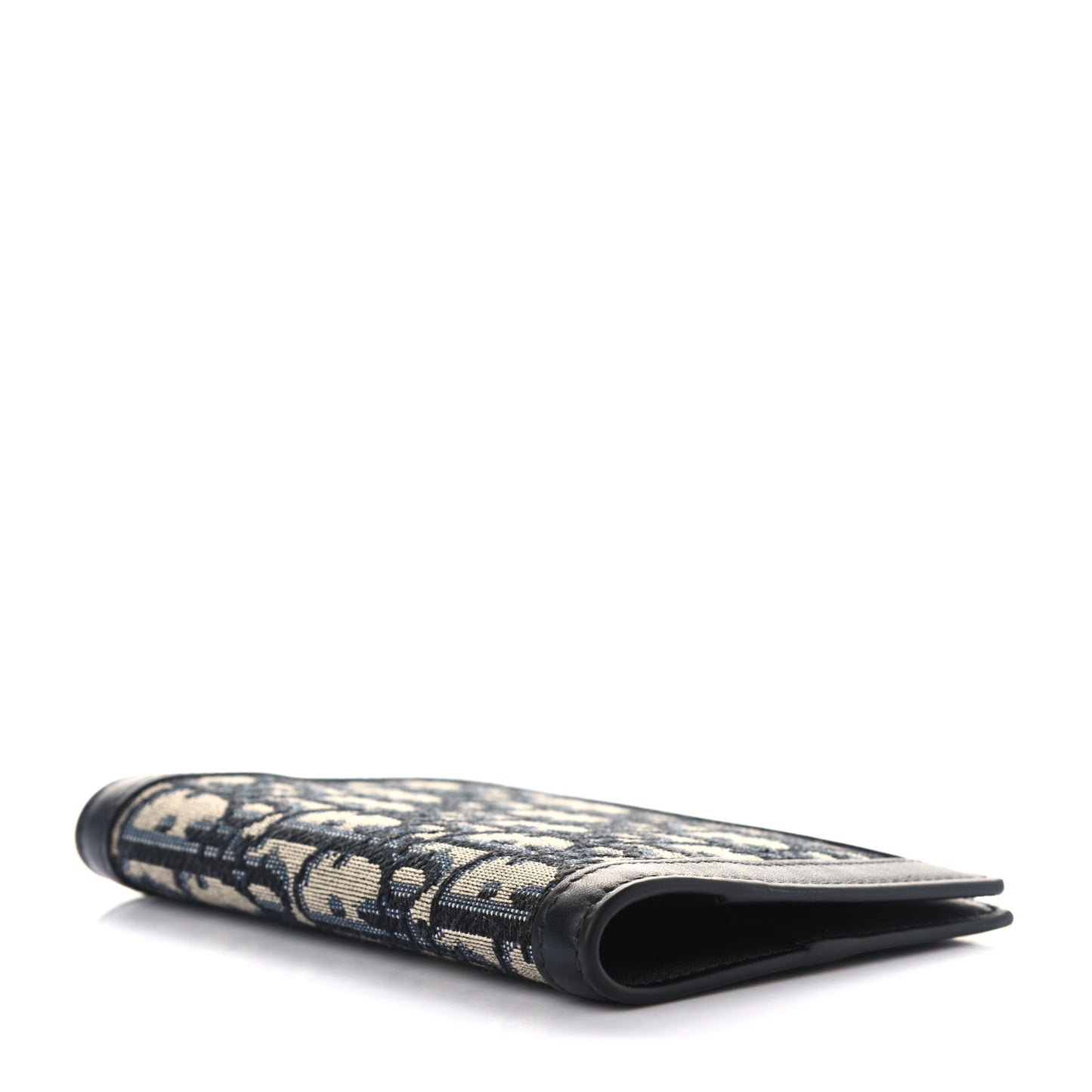 Calfskin Oblique Passport Holder Blue