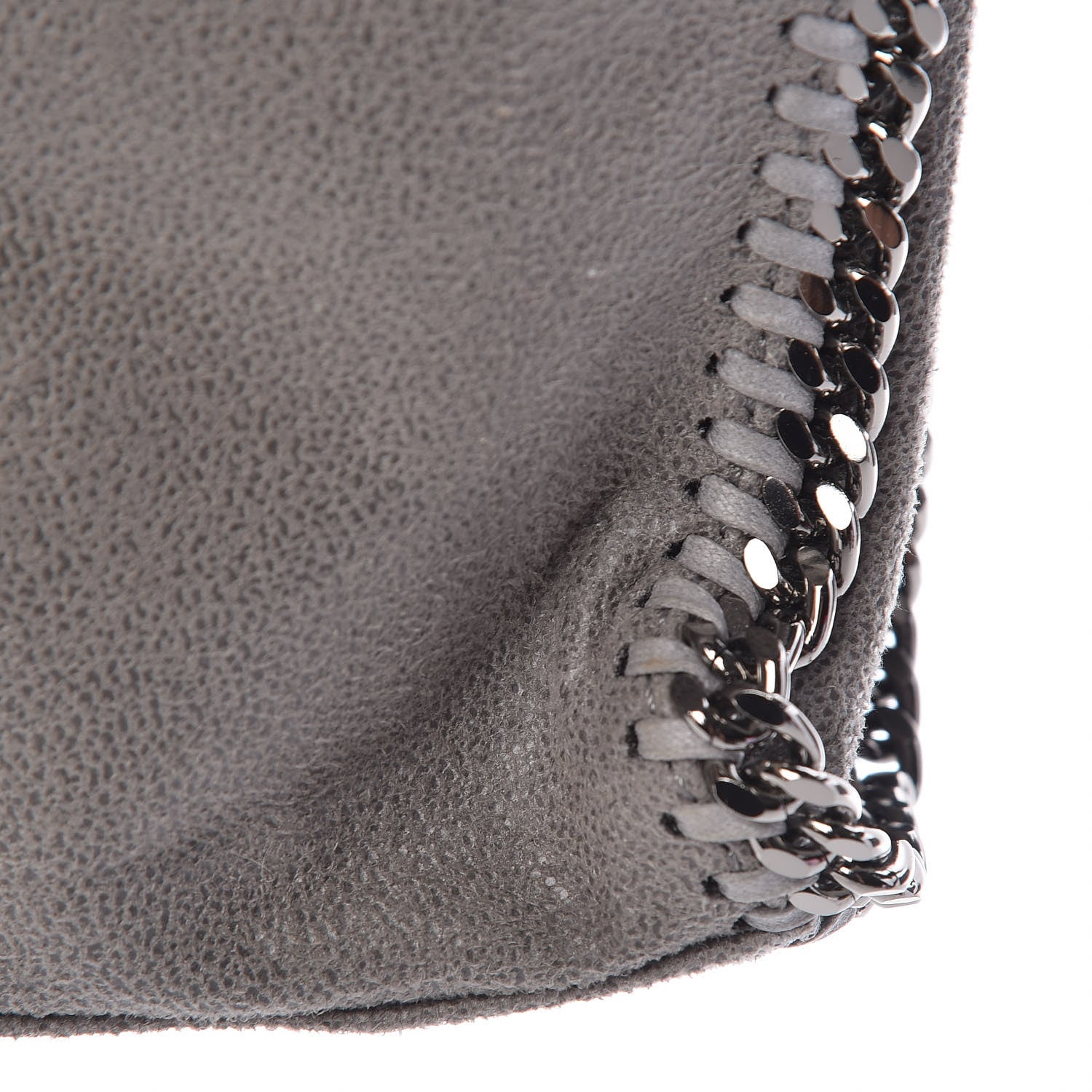 Stella McCartney Shaggy Deer Mini Falabella Fold Over Tote Light Grey 10 of 11