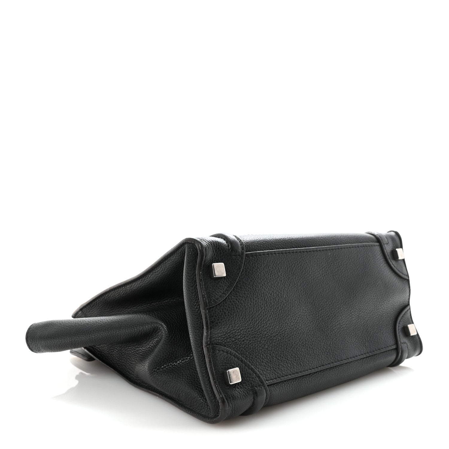 Celine Drummed Calfskin Micro Luggage Black 4 of 9