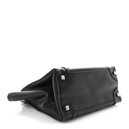 Celine Drummed Calfskin Micro Luggage Black 4 of 9