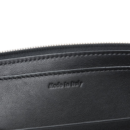 Celine Laminated Lambskin Bi-Color Solo Clutch Pouch Black Silver 6 of 9
