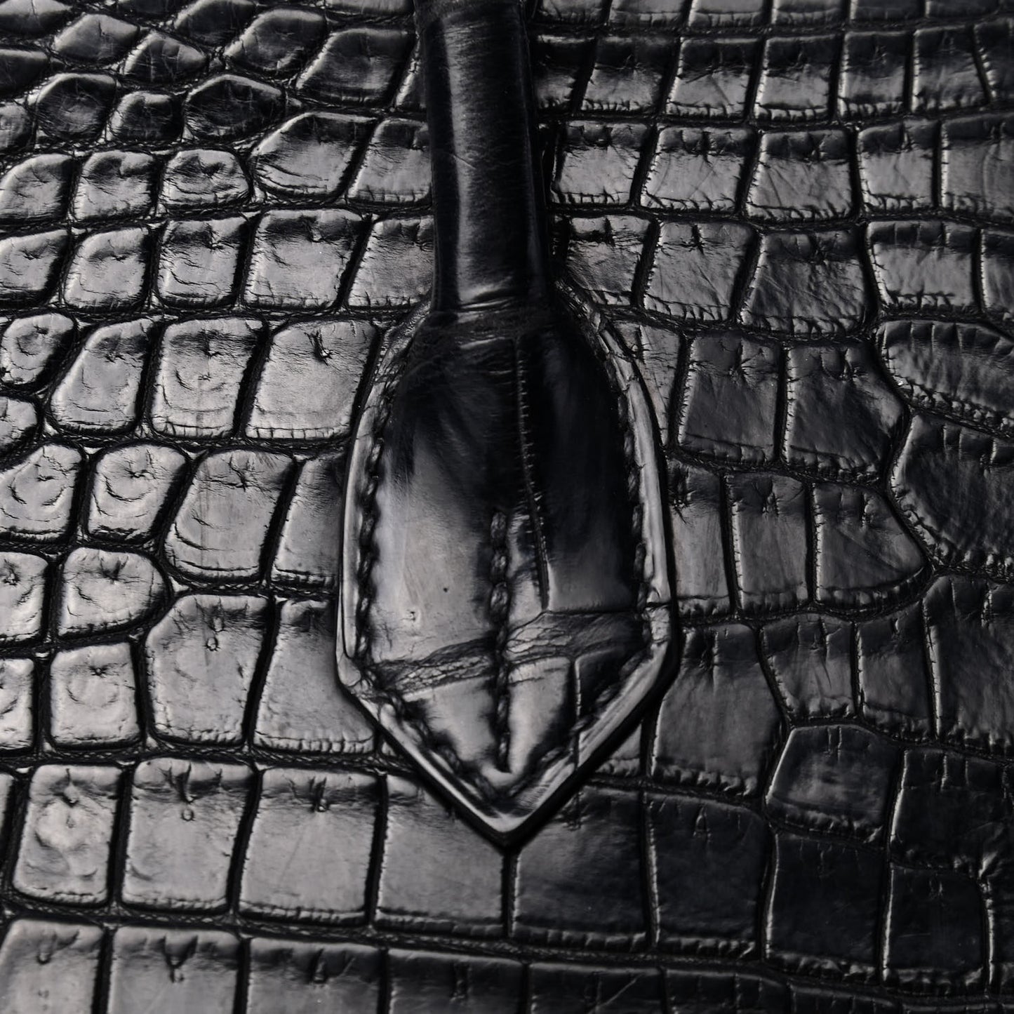 Matte Porosus Crocodile Birkin 35 Black