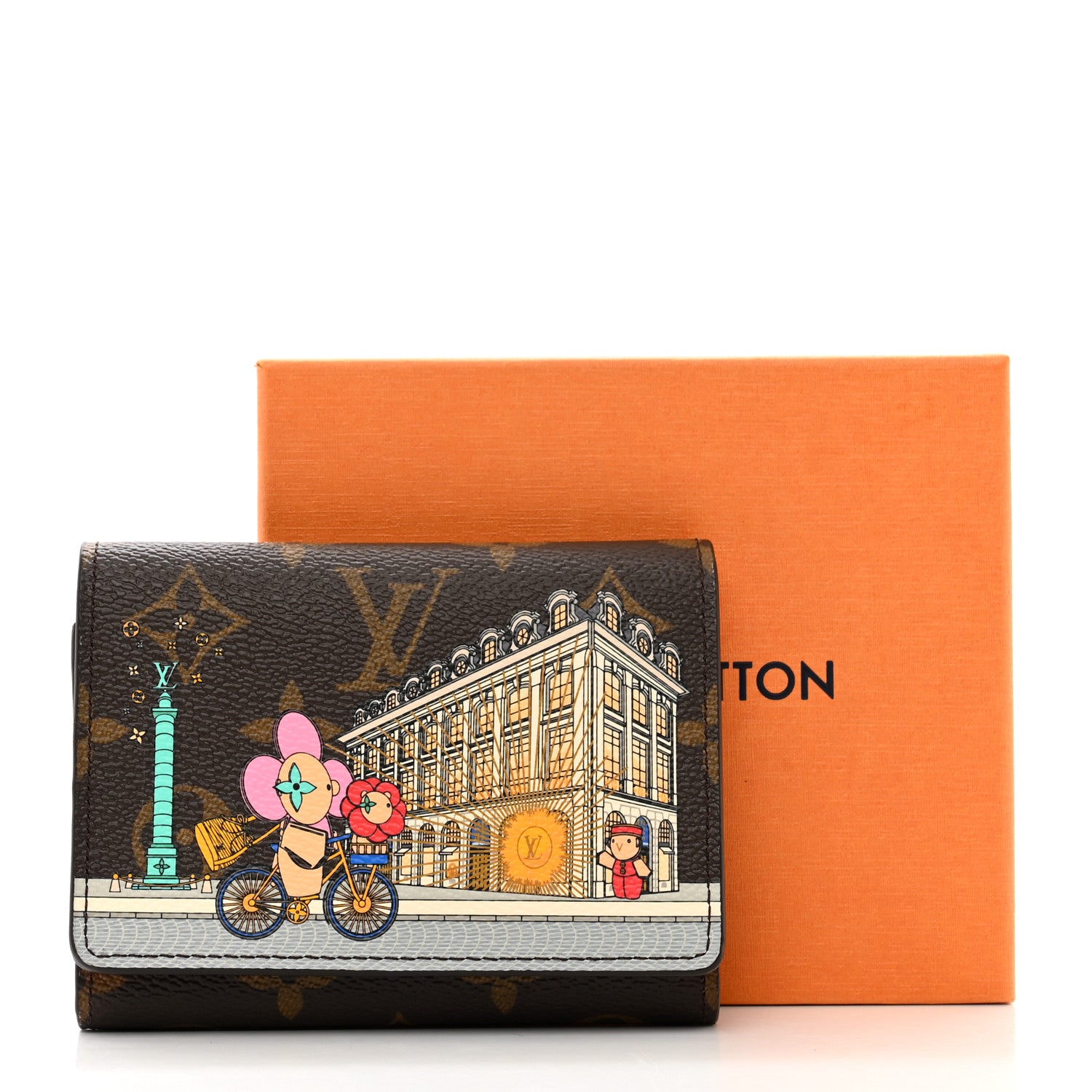 Louis Vuitton Monogram 2022 Christmas Animation Paris Victorine Wallet Pink 7 of 7