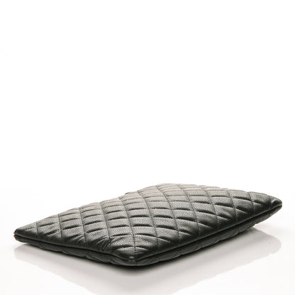 Chanel Caviar Quilted Medium Cosmetic Case Black 4 of 7