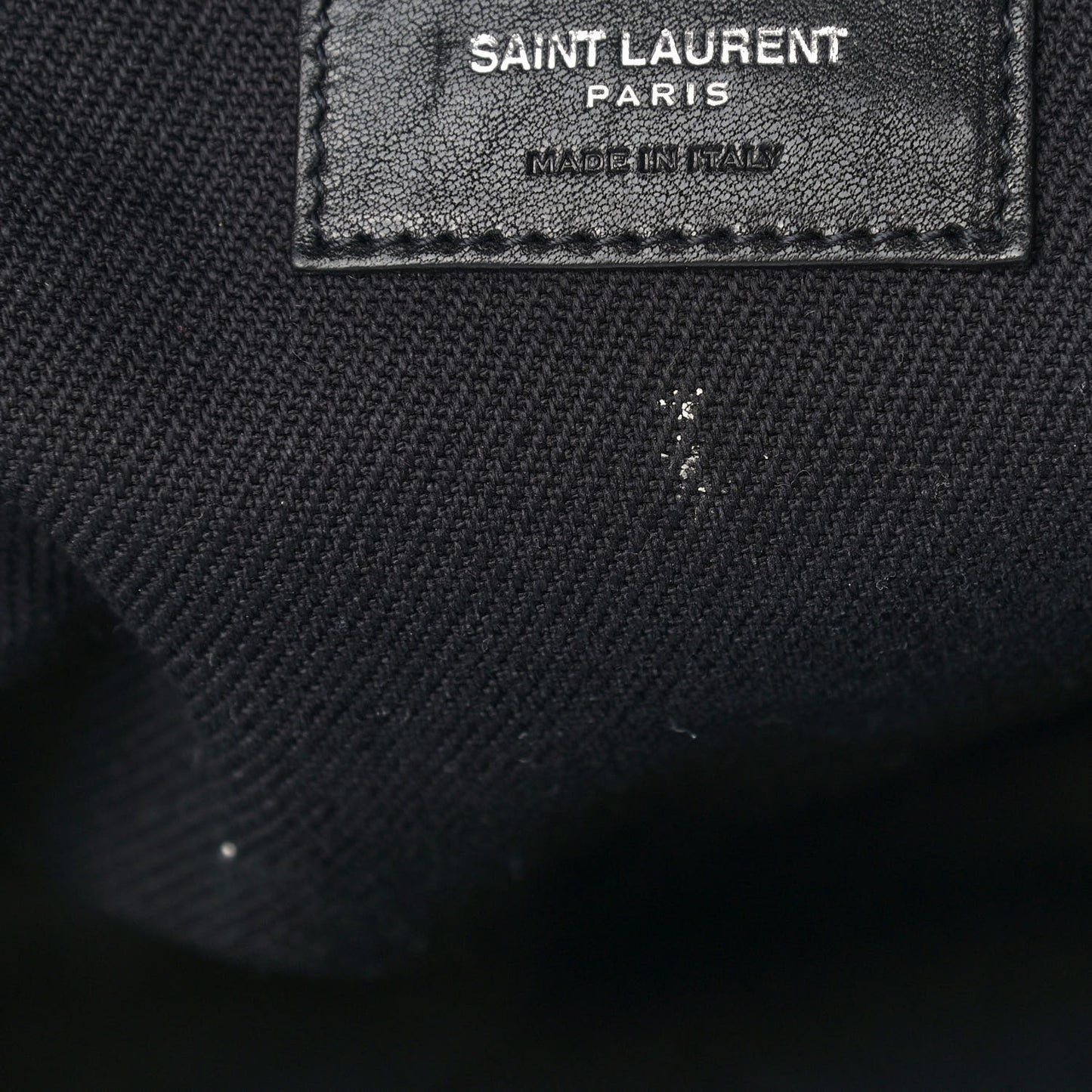 Linen Calfskin Rive Gauche North South Tote Black