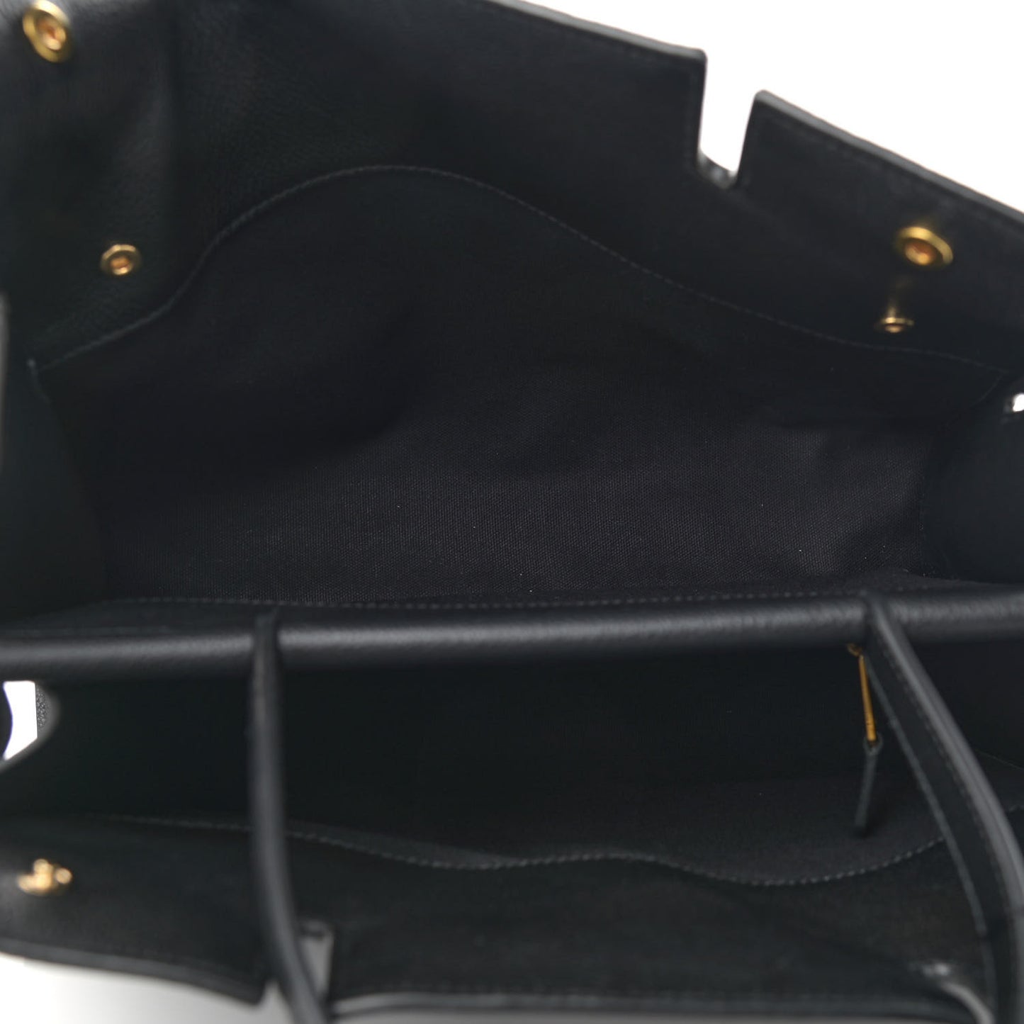 Grainy Calfskin Medium Title Bag Black