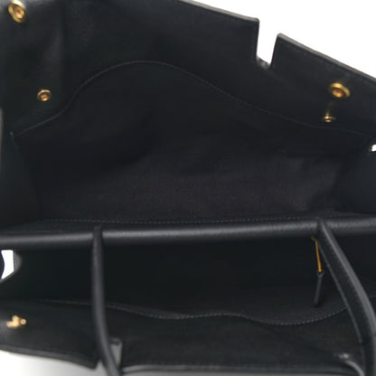 Burberry Grainy Calfskin Medium Title Bag Black 5 of 12