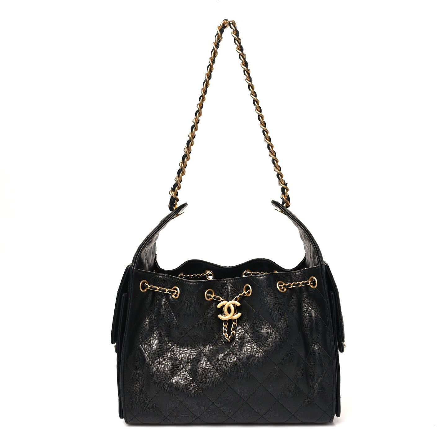 Caviar Quilted Small Chanel 25 Handbag Black