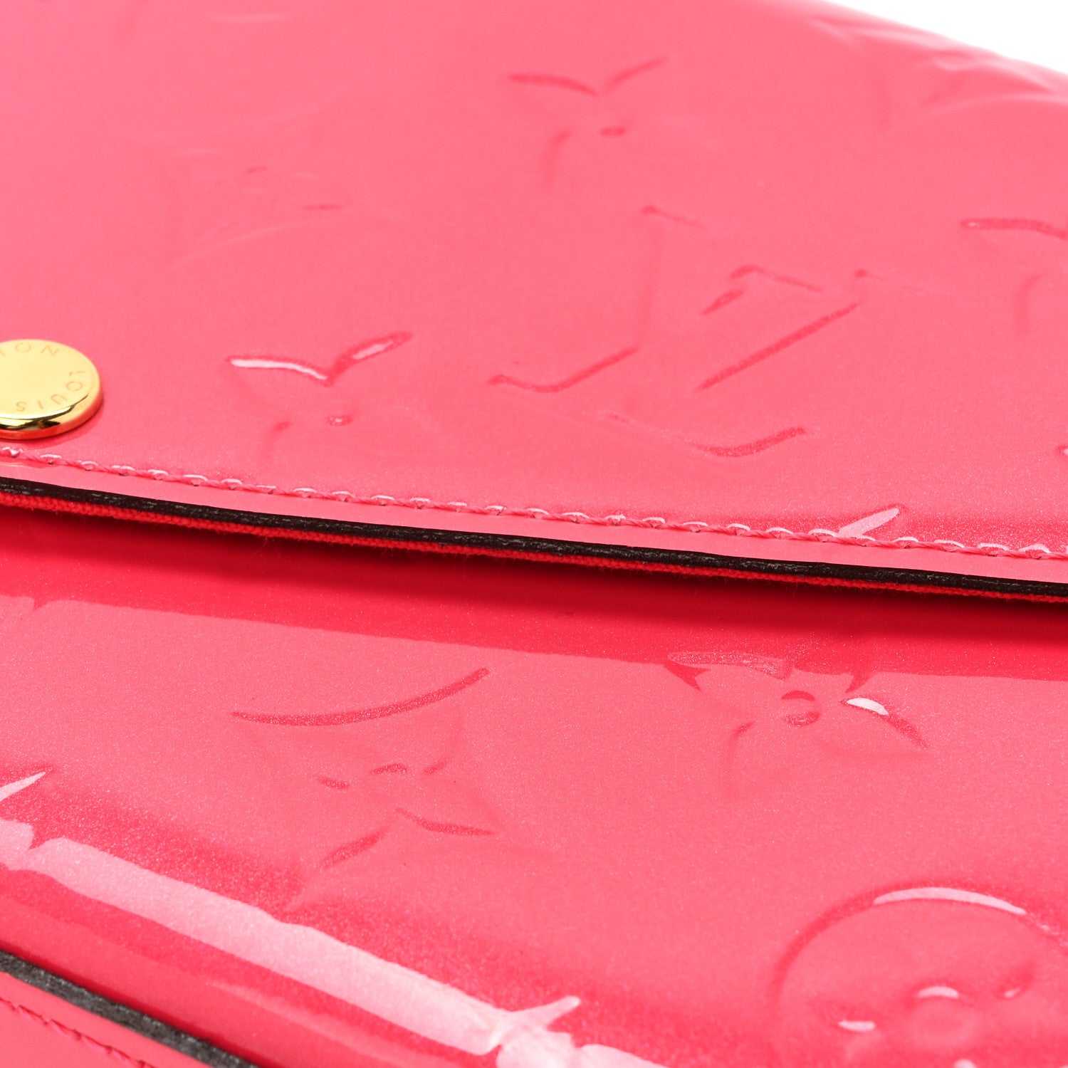 Louis Vuitton Vernis Felicie Pochette Chain Wallet Hot Pink 13 of 14