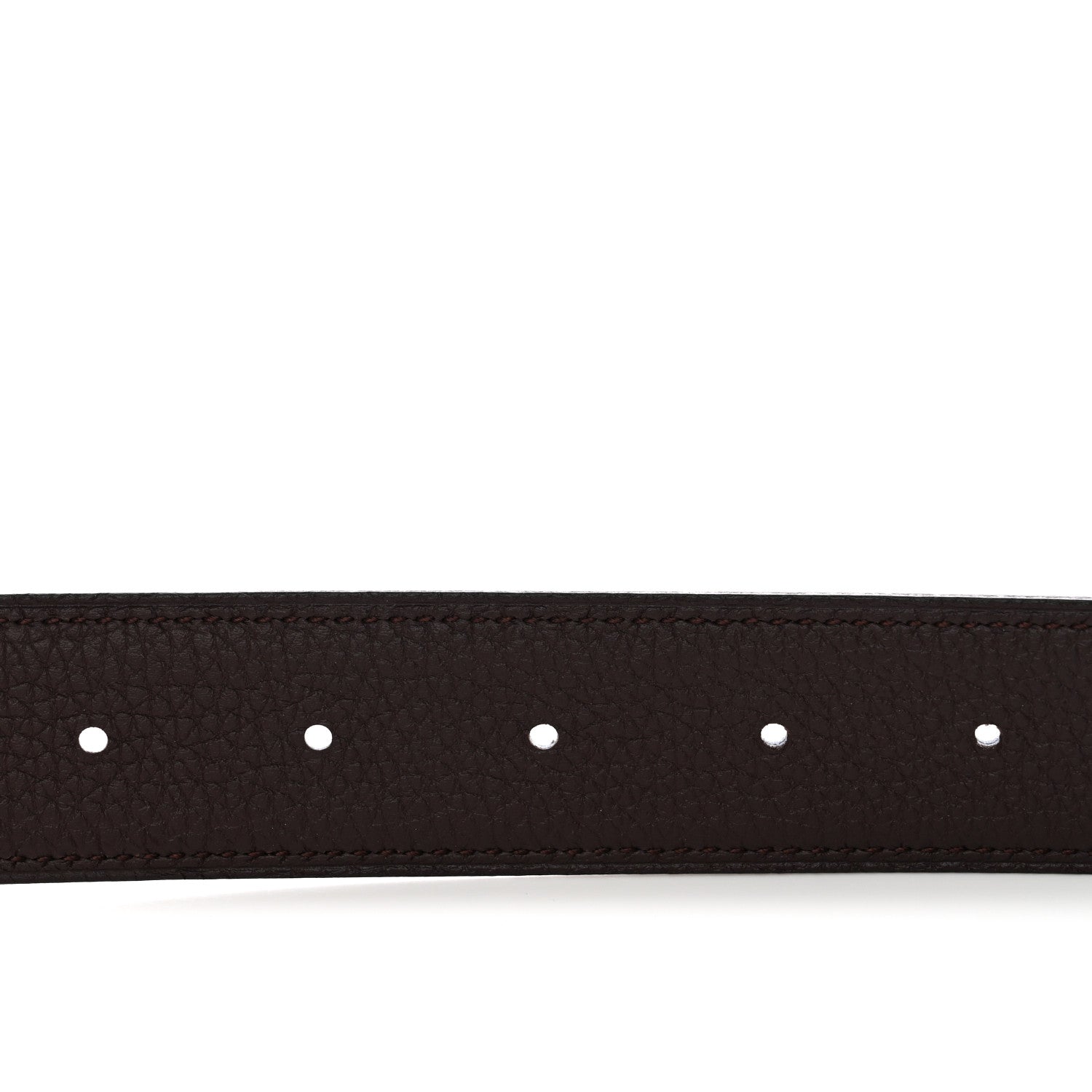 Hermes Box Togo 32mm Au Carre H 100 40 Belt Black Chocolate 4 of 6