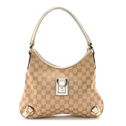 Gucci Monogram Medium Abbey D Ring Hobo Off White 1 of 10