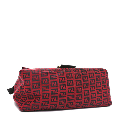 Fendi Zucchino Mama Baguette Red Black 4 of 10