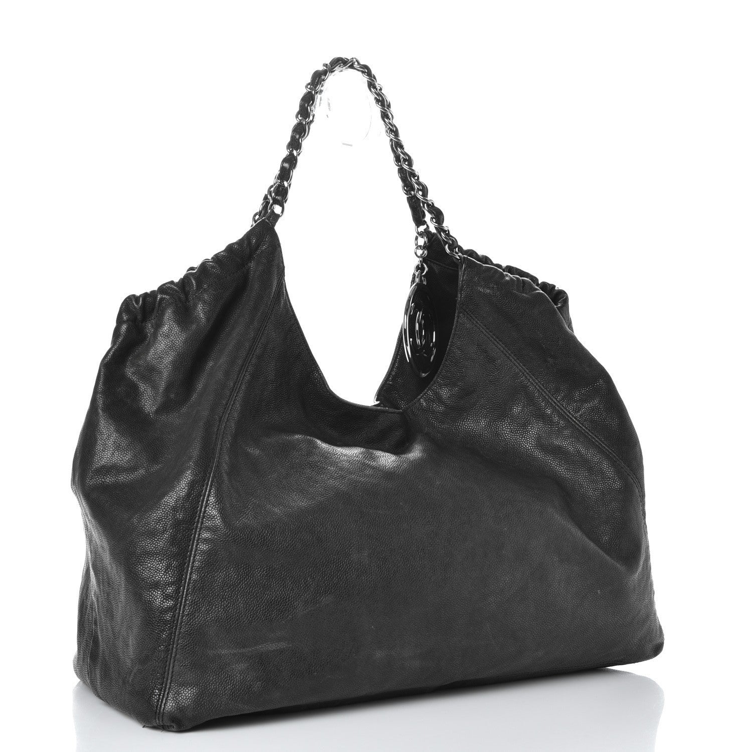 Chanel Distressed Caviar XL Coco Cabas Black 3 of 12