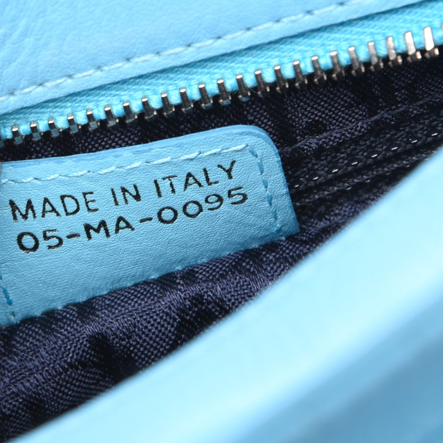Calfskin Cannage Tote Turquoise