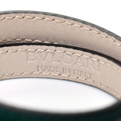 Bulgari Calfskin Serpenti Forever Double Coil Bracelet S Emerald Green 4 of 6