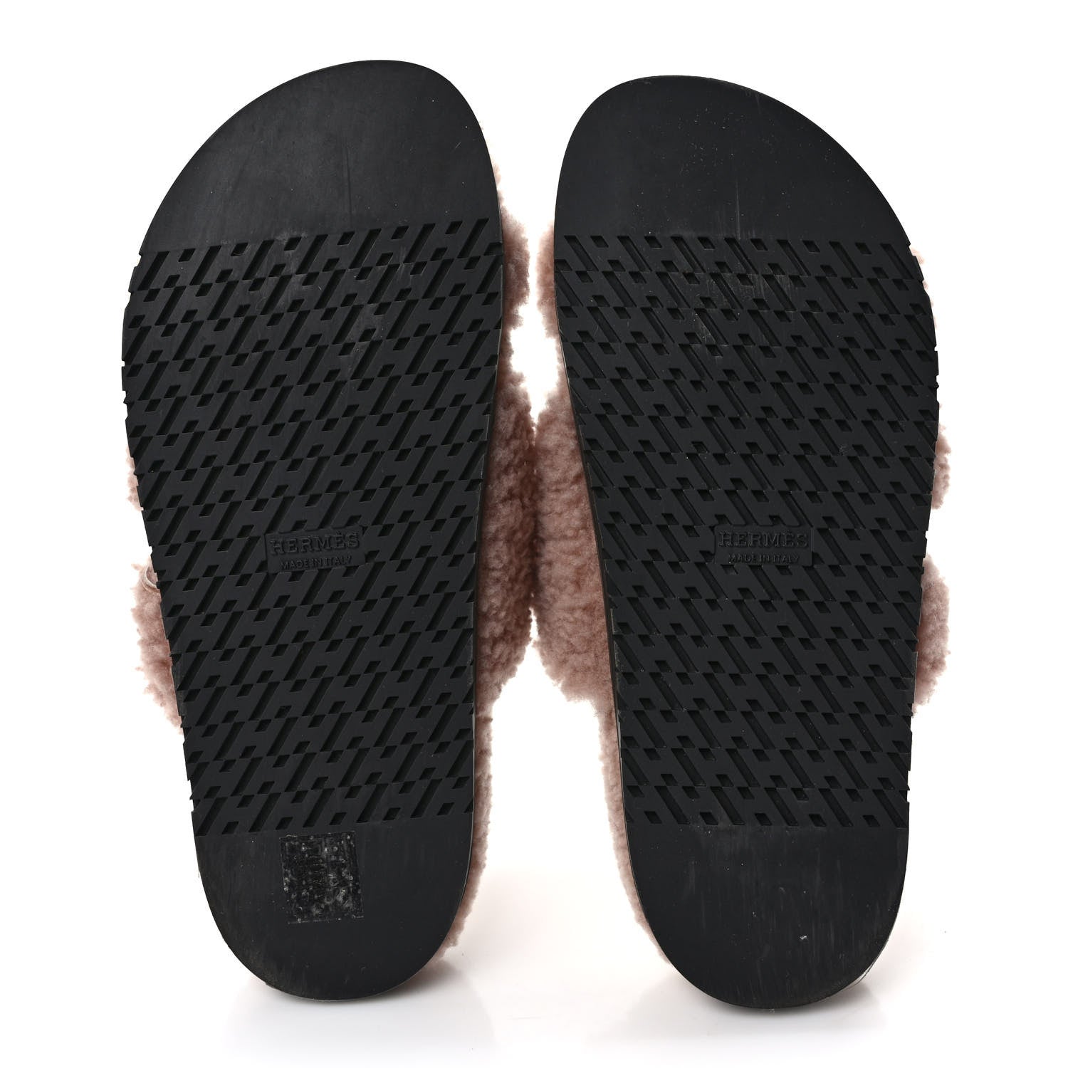 Hermes Woolskin Womens Chypre Sandals 38 Bois De Santal 5 of 7