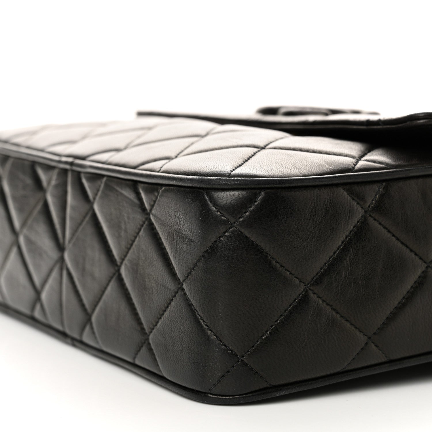 Chanel Lambskin Quilted Tassel Flap Camera Case Black 11 of 17