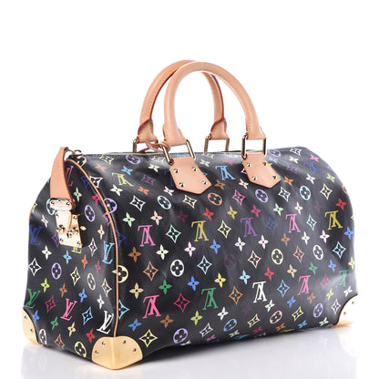 Louis Vuitton Monogram Multicolor Speedy 40 Black 3 of 7