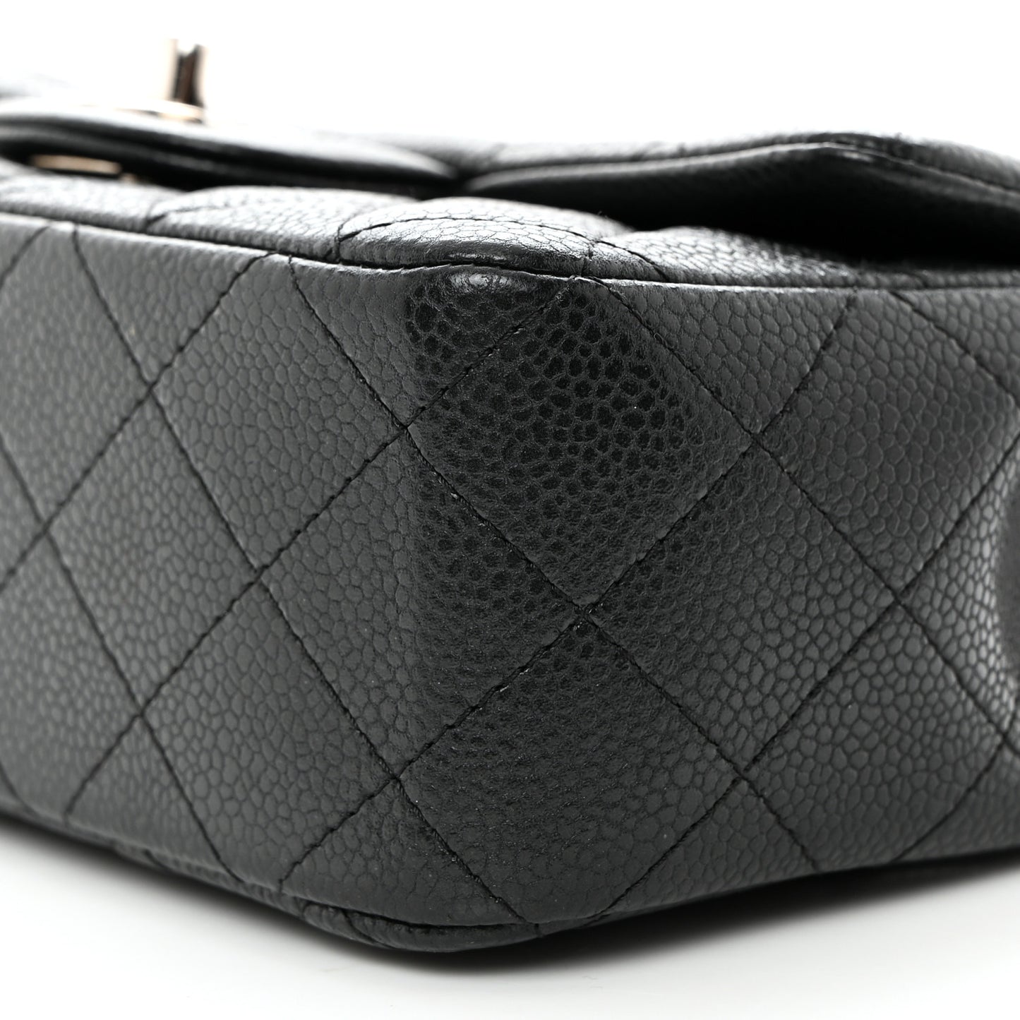 Caviar Quilted Mini Rectangular Flap Black
