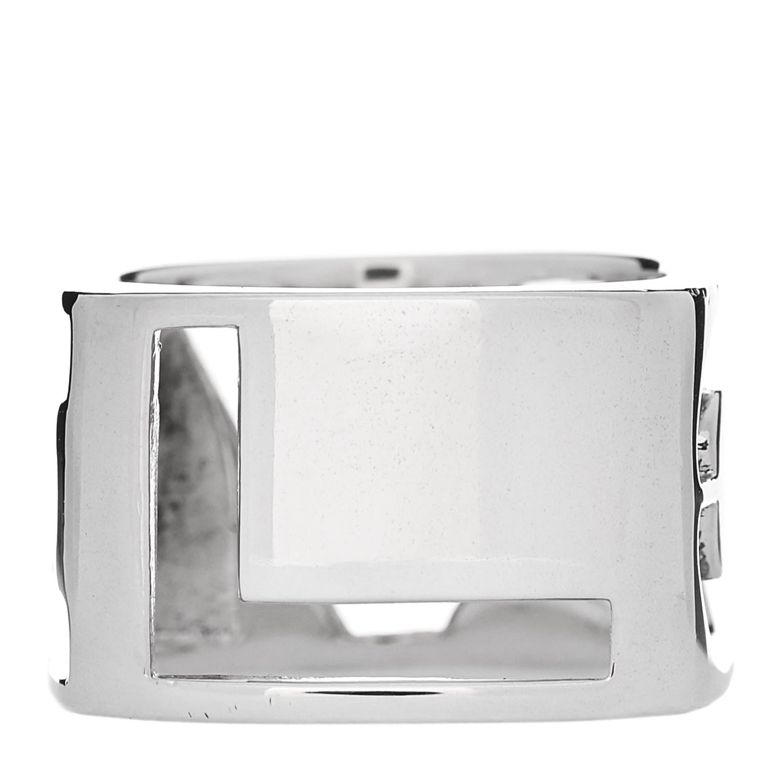 Tiffany Sterling Silver Era Love Square Ring 52 6 1 of 6