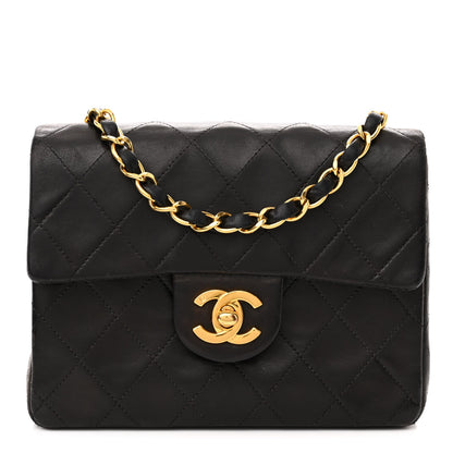 Chanel Lambskin Quilted Mini Square Flap Bag Black 1 of 12