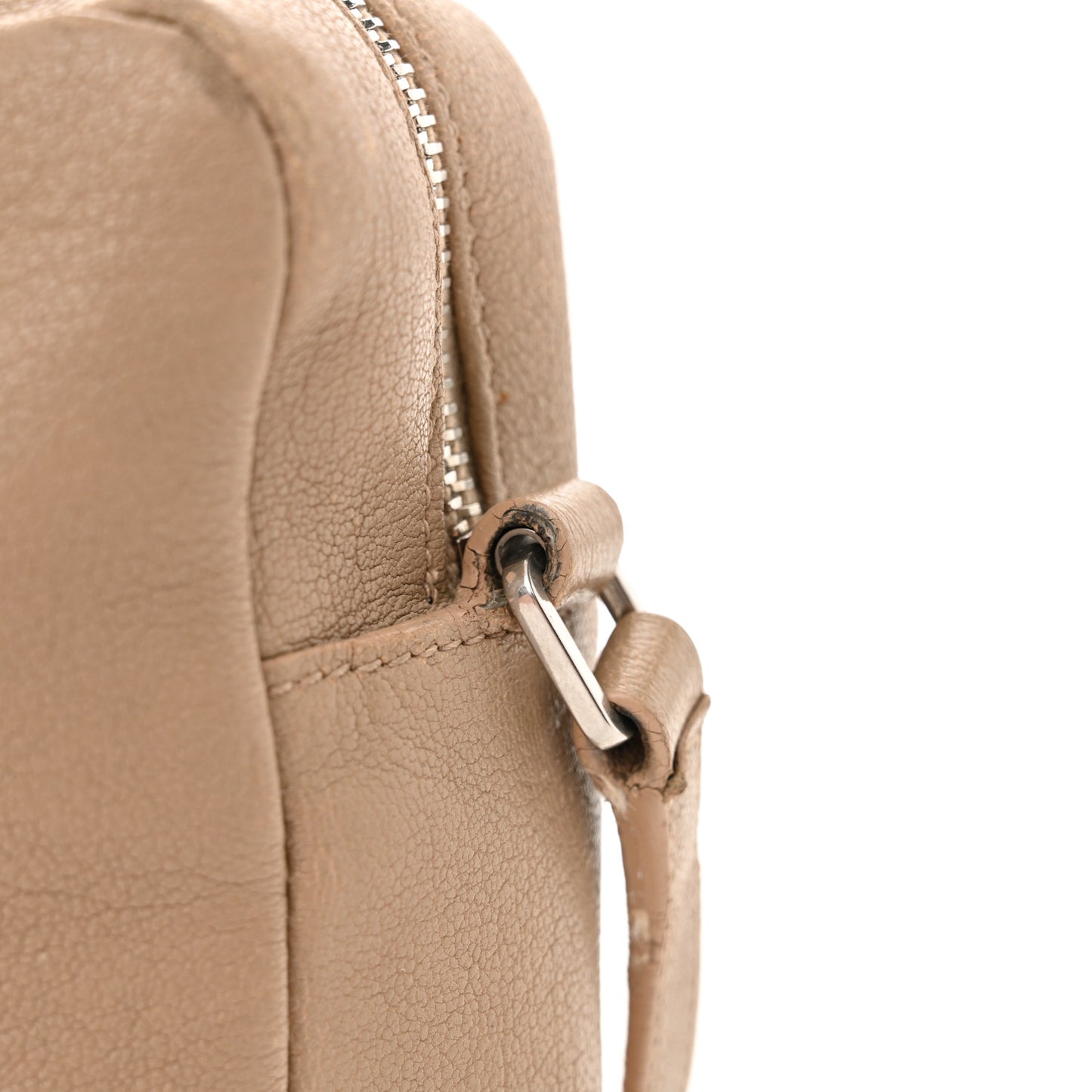 Lambskin Monogram Small Lou Camera Bag Dark Beige
