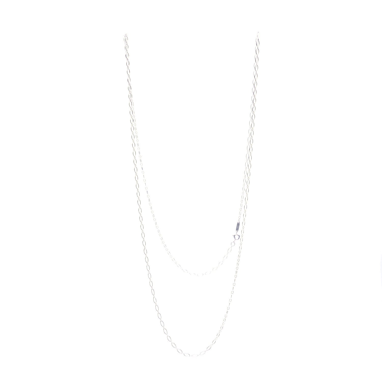 Tiffany Sterling Silver Oval Link Chain Necklace 36" 3 of 6