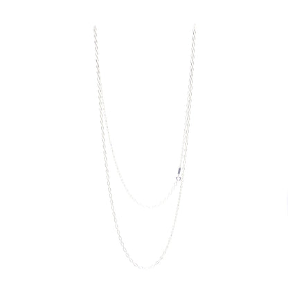 Tiffany Sterling Silver Oval Link Chain Necklace 36" 3 of 6