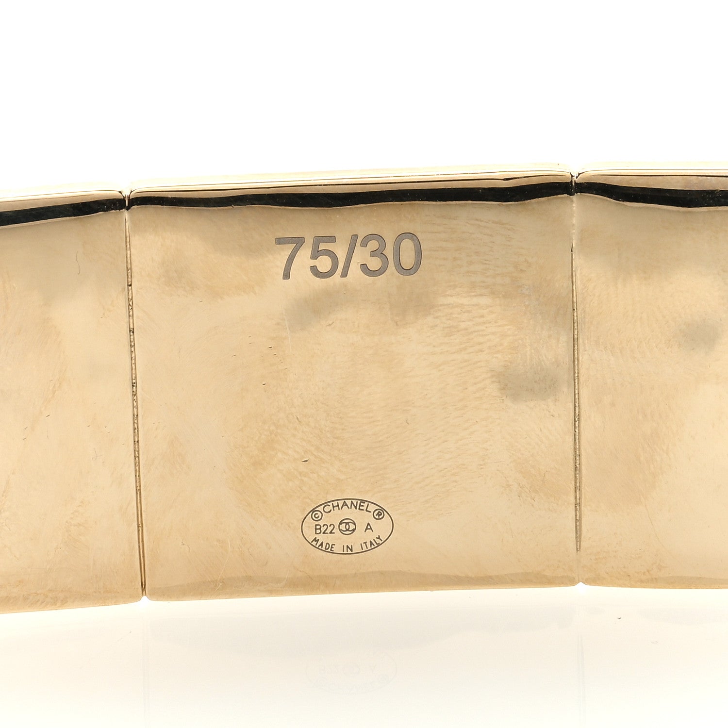 Chanel Lambskin Enamel Logo Elastic Belt 75 30 Black 3 of 3