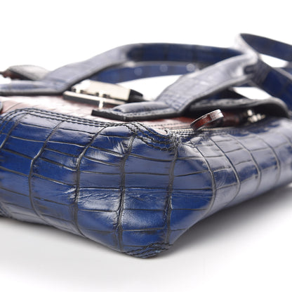 3.1 Phillip Lim 3.1 Calfskin Crocodile Embossed Mini Pashli Black Multicolor 9 of 9