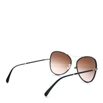 Chanel Metal Lambskin Pilot Fall Sunglasses 4227-Q Black 4 of 8