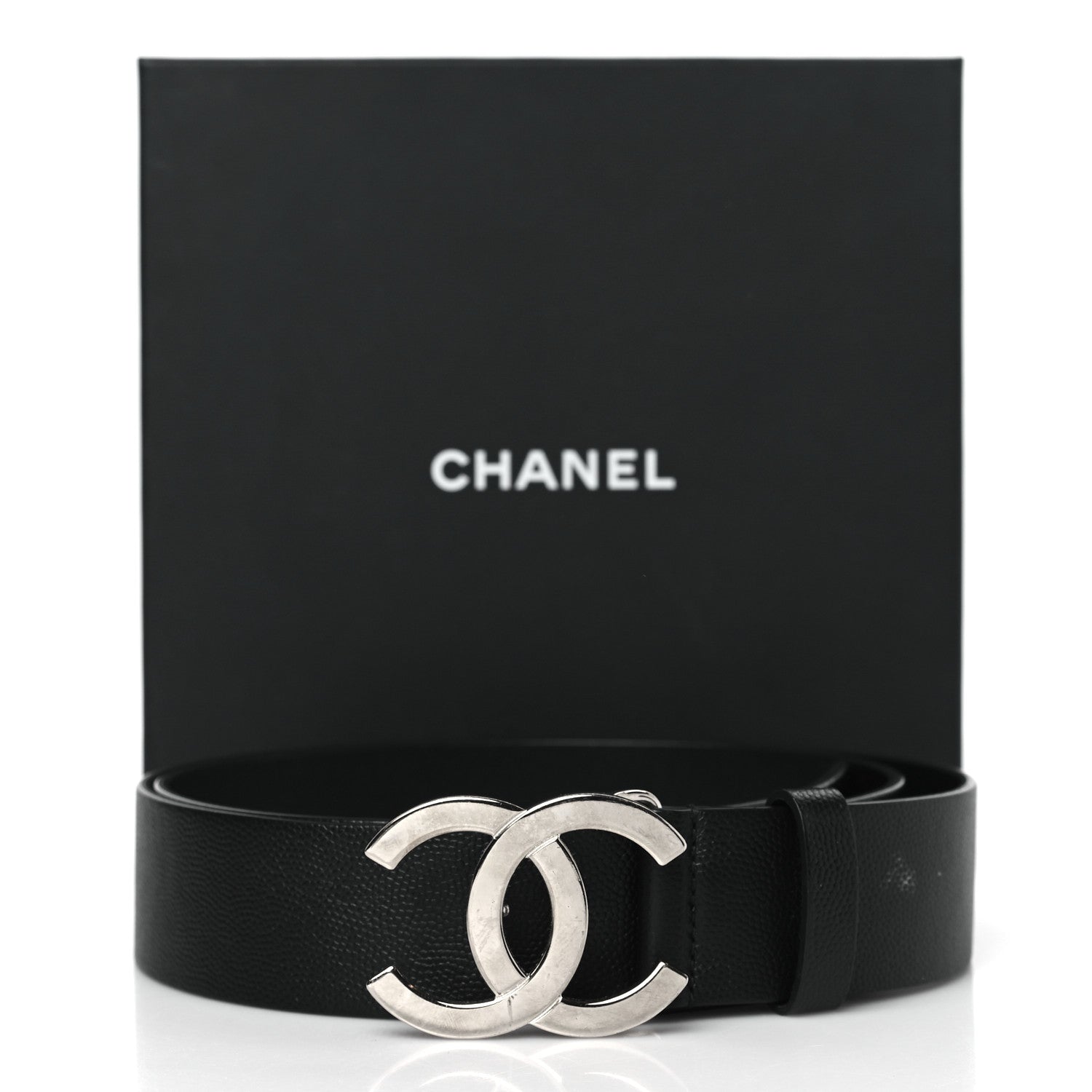 Chanel Caviar CC Logo Belt 95 38 Black 8 of 8