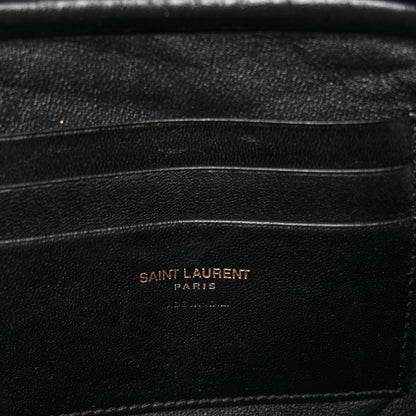 Saint Laurent Grain De Poudre Matelasse Monogram Mini Lou Camera Bag Black 7 of 10