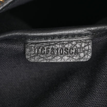 Burberry Grainy Calfskin House Check Medium Banner Tote Black 8 of 16